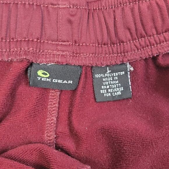 Tek Gear Mens Large 100% Polyester Side Striped Ankle Zip Athletic Pants - Picture 4 of 4